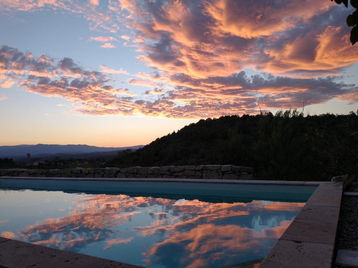 Bed and Breakfast Les Agaves Piscine Panoramique Vue Exceptionnelle Grospierres Zewnętrze zdjęcie