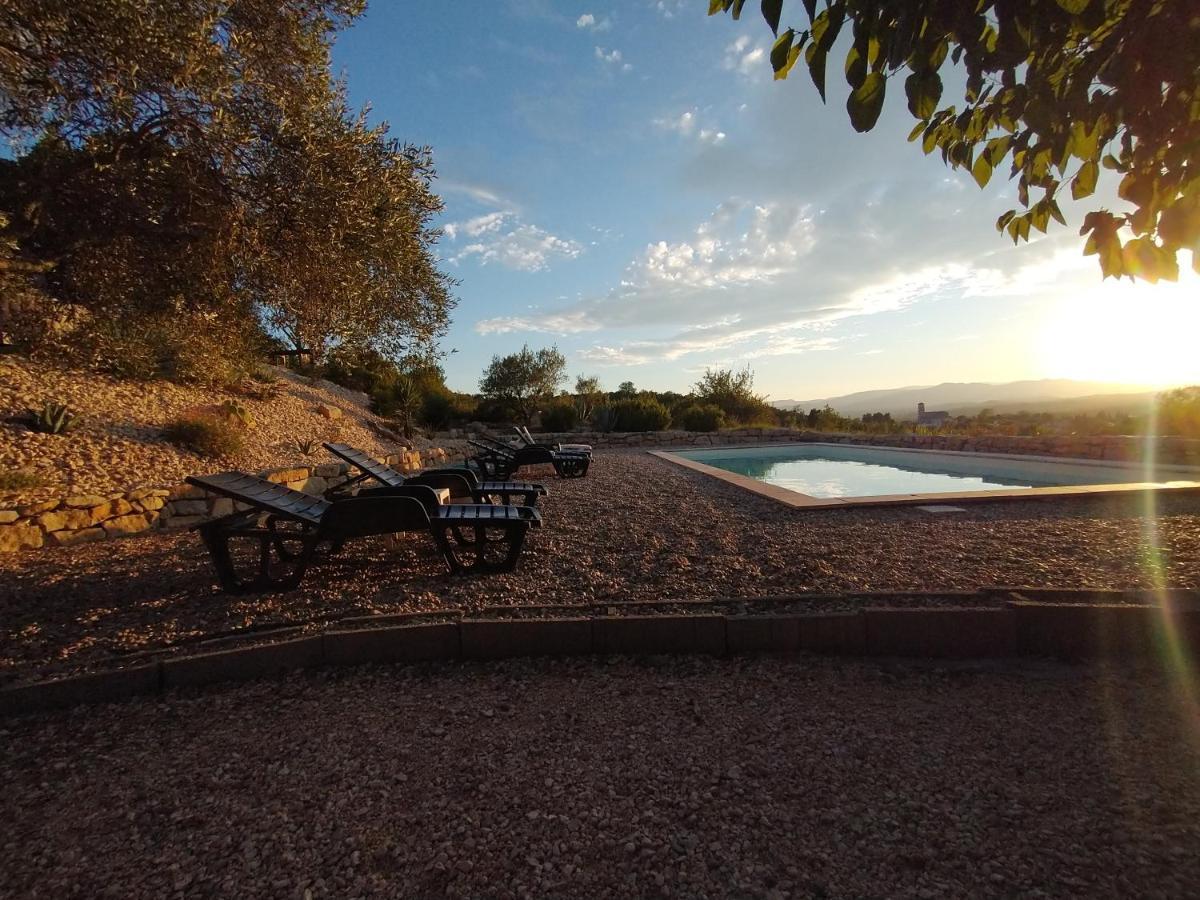 Bed and Breakfast Les Agaves Piscine Panoramique Vue Exceptionnelle Grospierres Zewnętrze zdjęcie