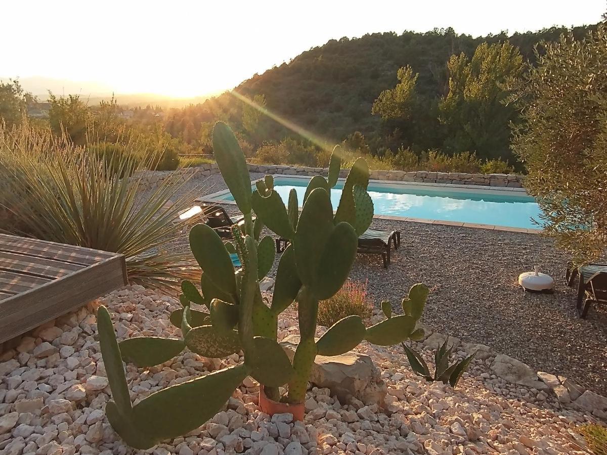 Bed and Breakfast Les Agaves Piscine Panoramique Vue Exceptionnelle Grospierres Zewnętrze zdjęcie